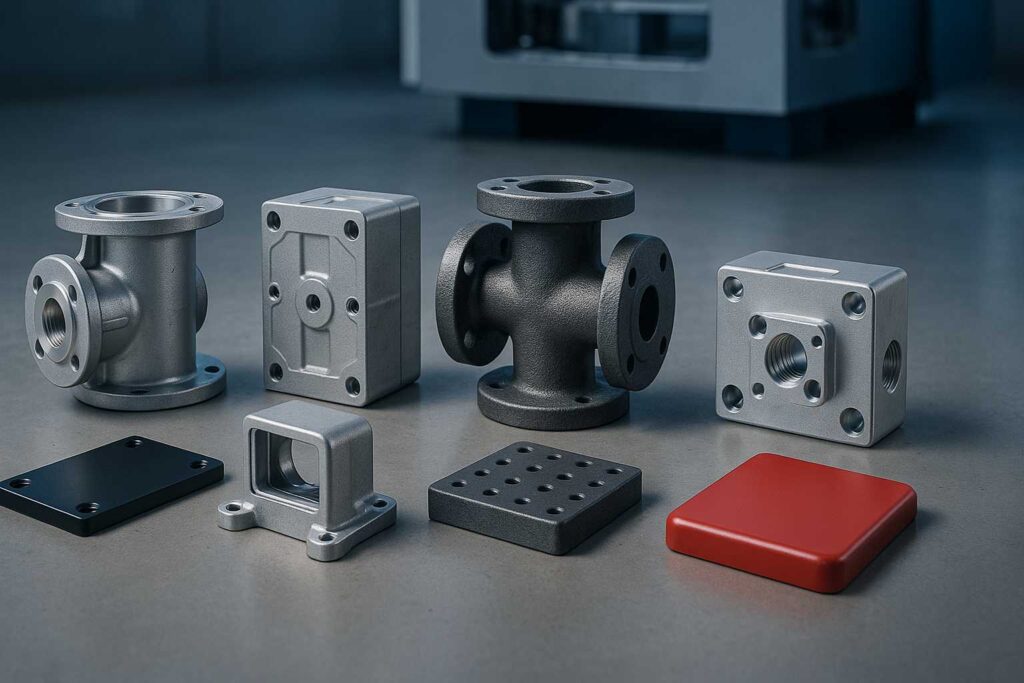 Produkte: Druckgussteile aus Aluminium, Gussteile aus Aluminium, Stahlguss, Grauguss/Sphäroguss etc. in Verbindung mech. Bearbeitung, Stückgewicht von 0,2 kg bis 5000 kg, Baugruppen/Baugruppenmontage, Mit Partnerunternehmen können Projekte mit Schmiedeteilen, Stanz-Biege-Teilen und Gummiprodukte realisiert werden, Eigener Werkzeugbau, Stanzwerkzeuge